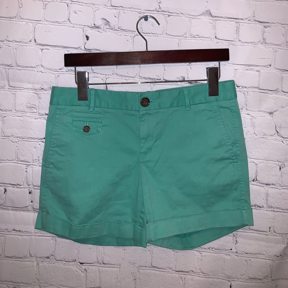 Banana Republic City Chino Green shorts size 0 - Picture 1 of 11